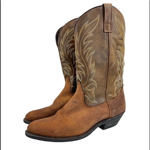 Laredo Women’s Kadi Brown Leather Western Cowboy Boots - Picture 4 of 16